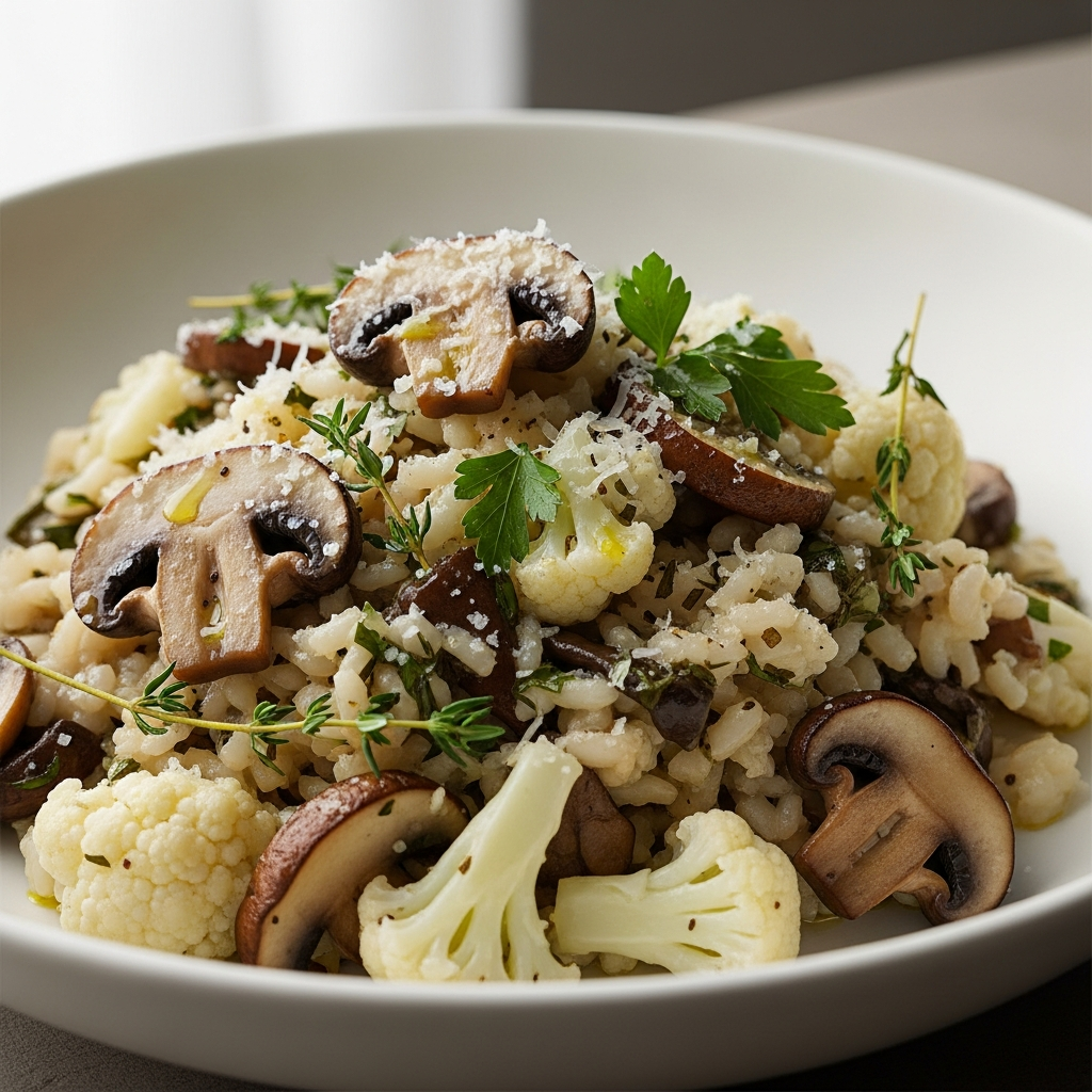 Keto Mushroom & Cauliflower Risotto