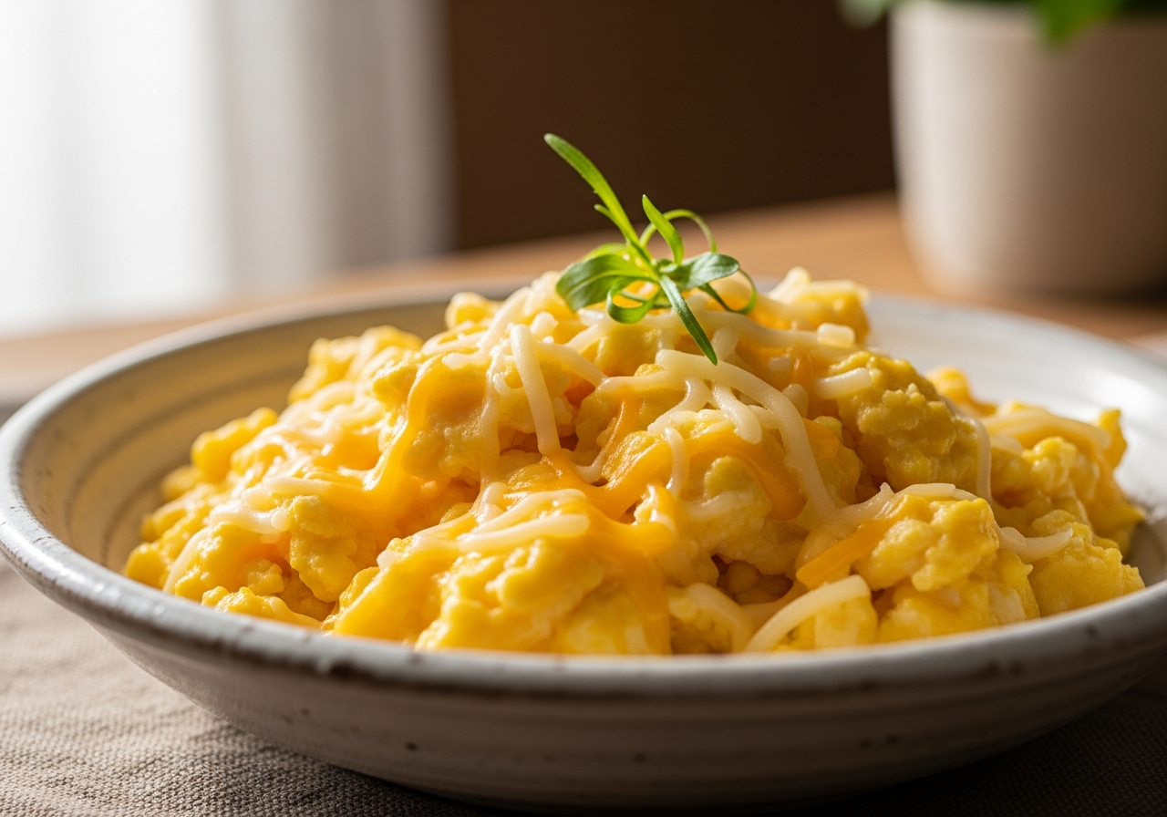 Keto Scrambled Eggs with Cheese