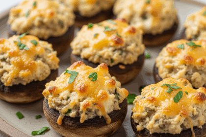 Cheesy Herb-Stuffed Mushrooms