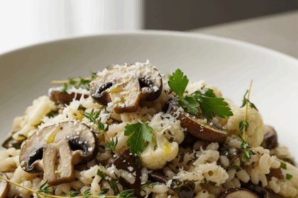 Keto Mushroom & Cauliflower Risotto