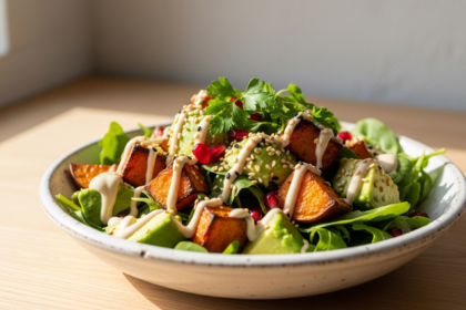 Sweet Potato Avocado Salad with Tahini Dressing