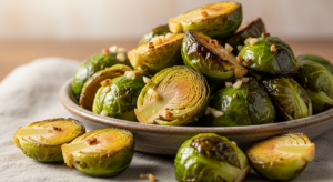 Garlic Roasted Brussels Sprouts