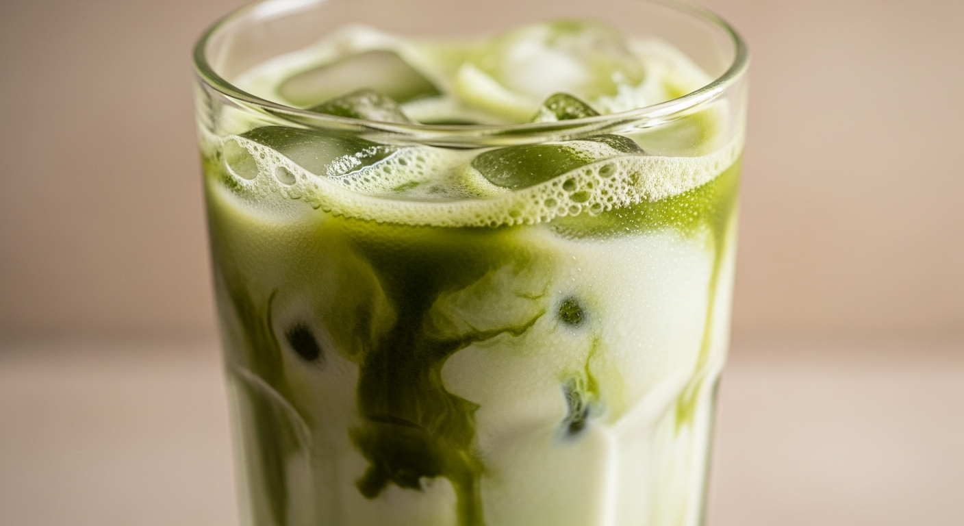 Homemade Iced Matcha Latte