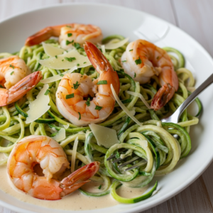 Keto Shrimp Alfredo with Zoodles