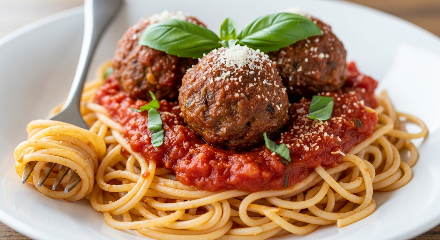Pasta with Marinara and Meatballs