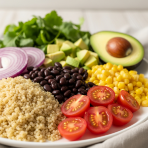 Quinoa Salad with Beans & Cilantro