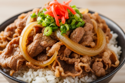 Savory Japanese Gyudon Beef Bowl