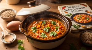 Slow Cooker Lentil & Sweet Potato Curry