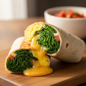 Spinach & Cheese Breakfast Burrito