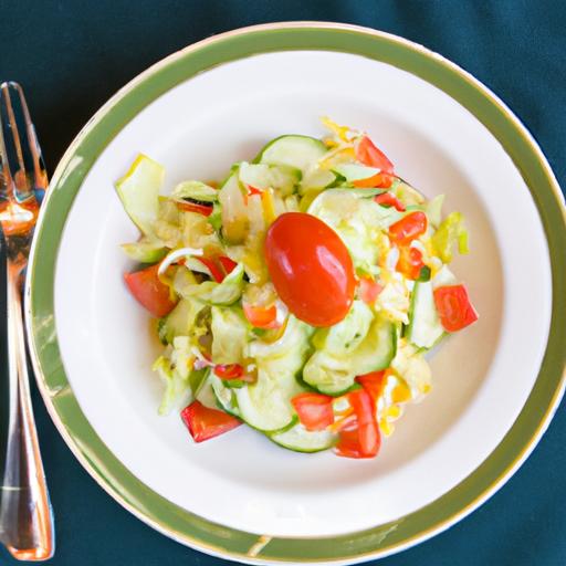 Fresh Harmony: Cucumber & Tomato Salad with Balsamic Glaze