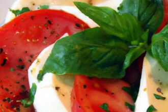 Caprese Salad Delight: Fresh Tomatoes, Mozzarella & Basil