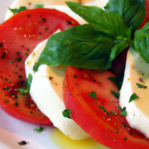 Caprese Salad Delight: Fresh Tomatoes, Mozzarella & Basil