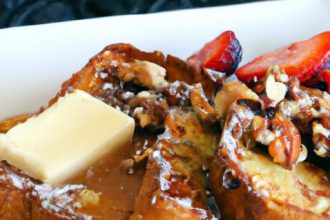 Golden French Toast Delight Drizzled with Maple Syrup Magic