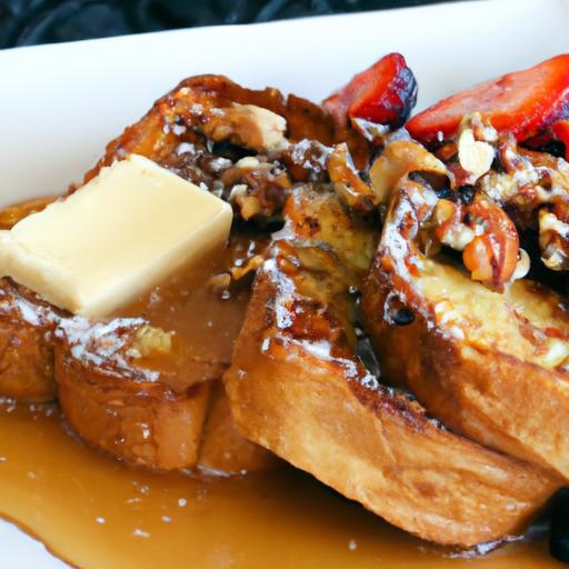 Golden French Toast Delight Drizzled with Maple Syrup Magic