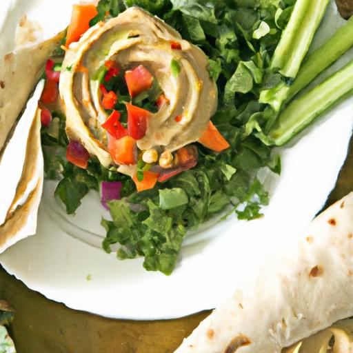 Boost Your health:​ Vibrant Veggie‍ Wraps‌ with Hummus & Avocado