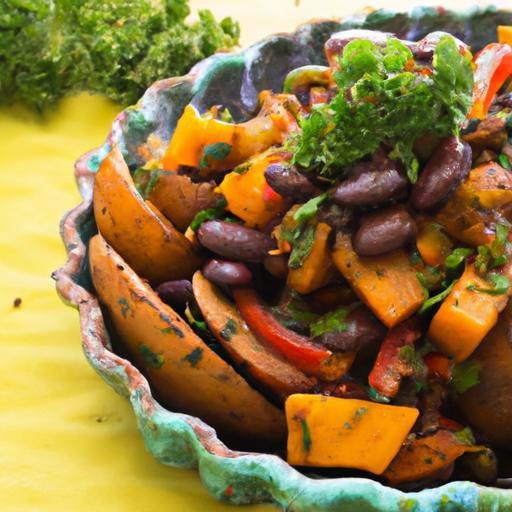 Nourish Your Day: Roasted Sweet Potato & Black Bean Salad Delight