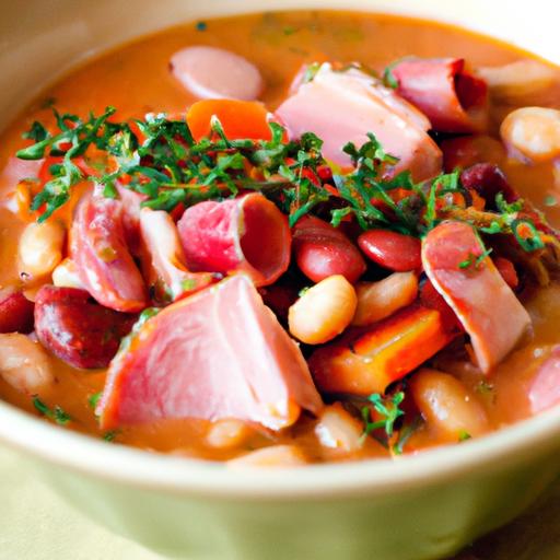 Hearty Crock Pot Ham and Bean Soup: easy Slow Cooker Recipe